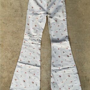 Free People Cream Corduroy Pants